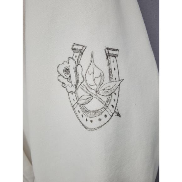 Hollister Hoodie Sweatshirt Mens Large White Heaven Sent Los Angeles Full Zip - Picture 5 of 16